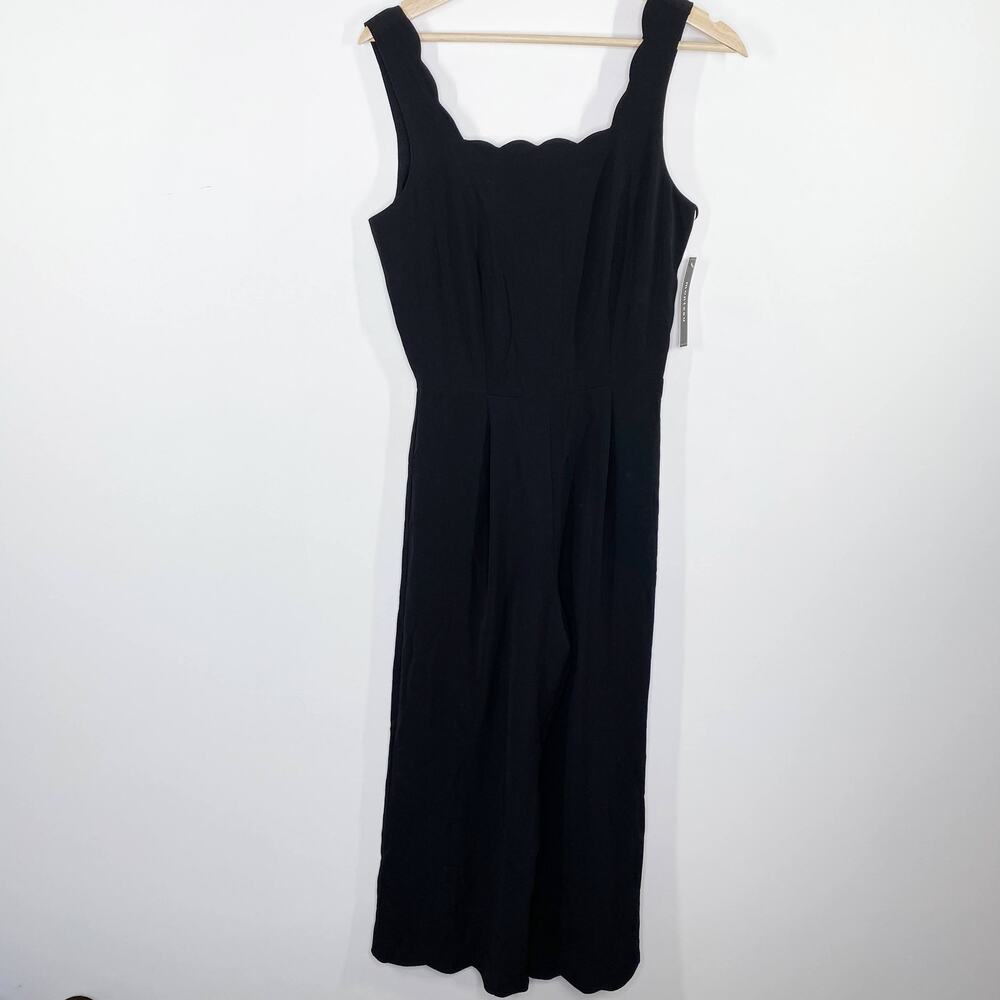 Monteau Womens Wide Leg Jumpsuit Romper Size‎ S NWT Black Quiet Luxury